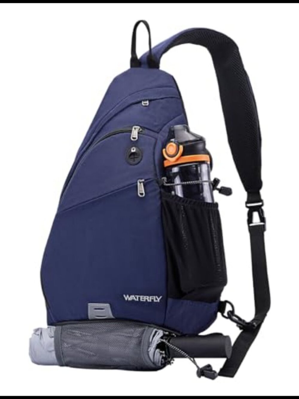 WATERFLY Large Sling Bag Crossbody Backpack Chest Pack Hiking Daypack